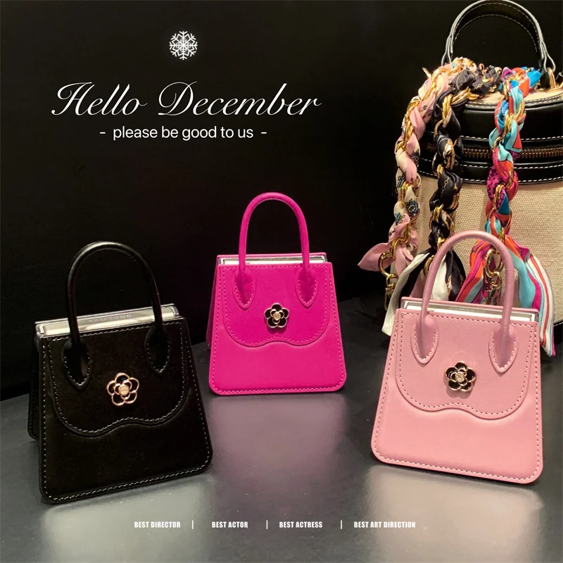 Deluxe 3D Flower PU Leather Handbag with Premium Silk Scarf Phone Case