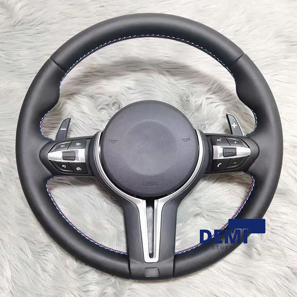

Спортивное полностью кожаное рулевое колесо для BMW M3 1 2 3 4 серии X1 / X2 / X3 /X4 /X5 / X6