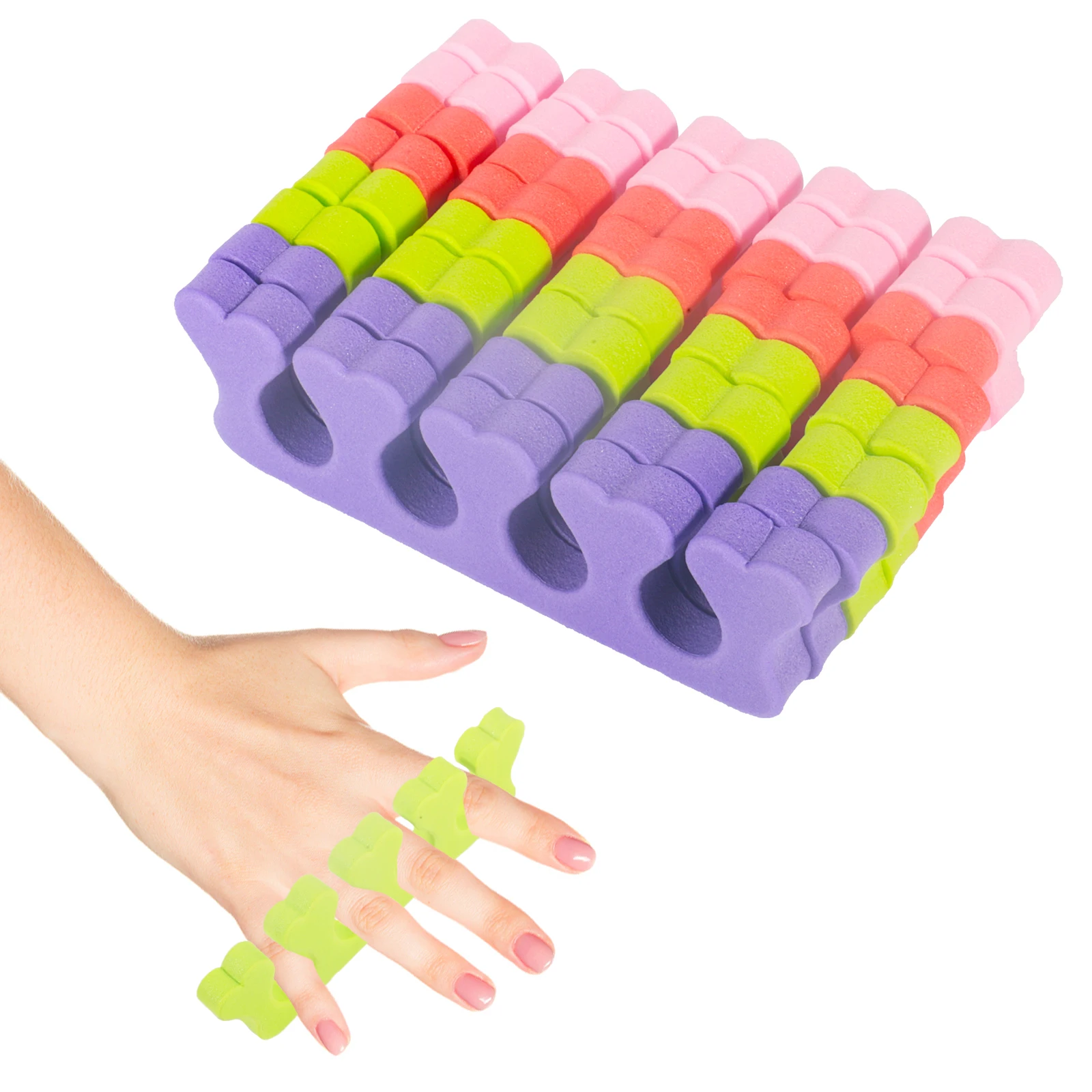 Professional Nail Art Toes Separators nail art tools toe separators toe spreader finger toe separator Fingers Foots Sponge Soft Gel UV Beauty Tools Polish Manicure Pedicure Divider 100pcs/Pack