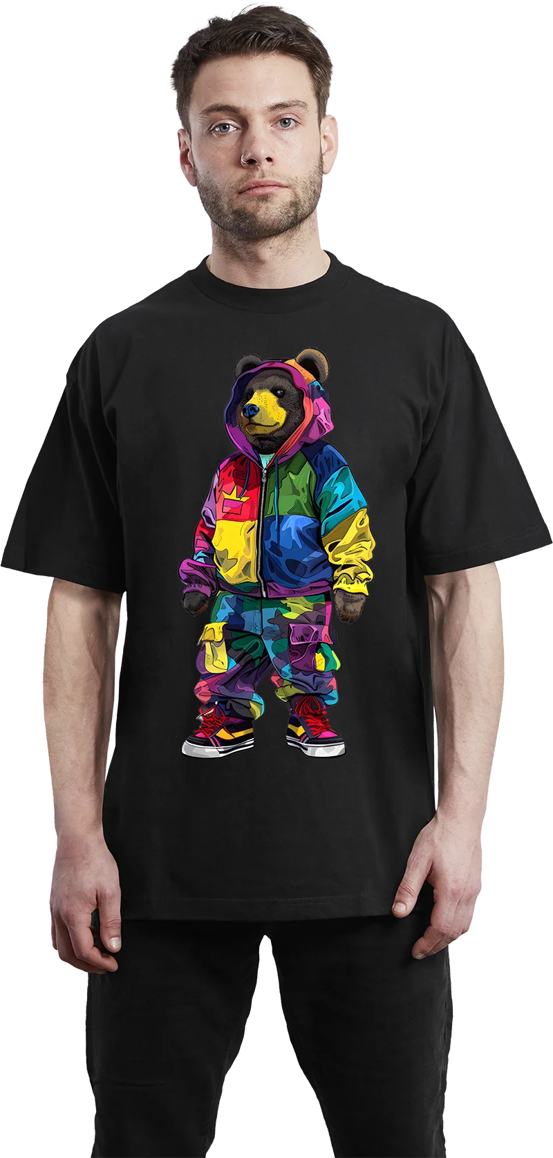 Graffiti Bears Stylish Waterproof Iron-On Patch