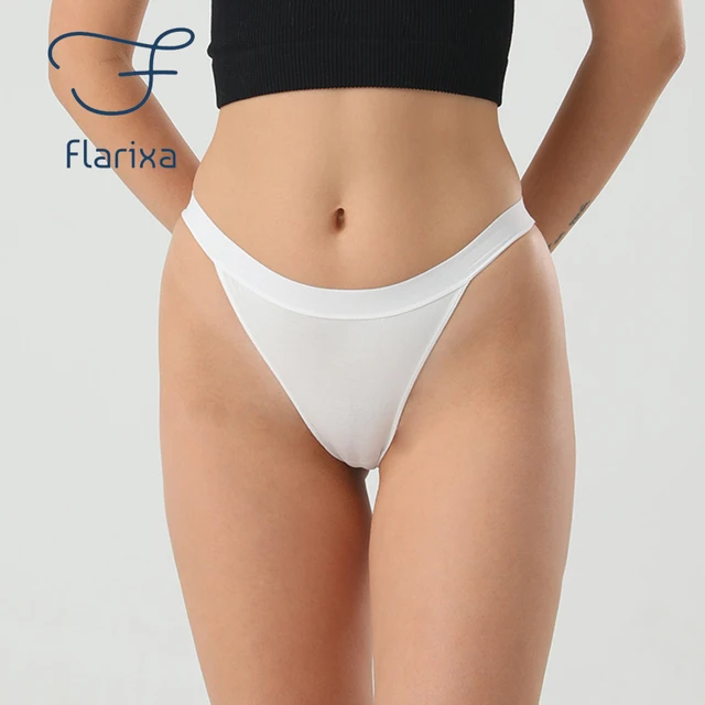 Flarixa Large Size Seamless Women's Panties Simple Soft Briefs
