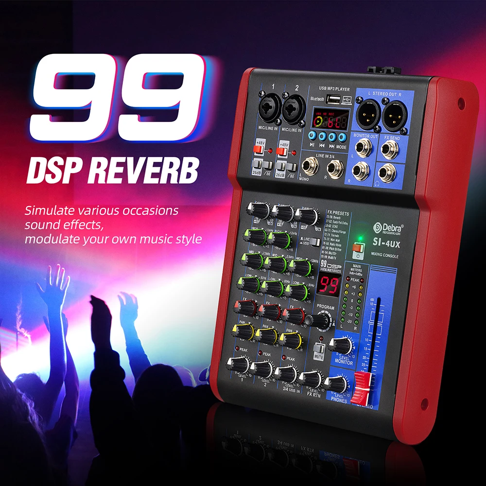 ミキサーオーディオ　SI-4UX Debra AudioPro ミキサー SI-4UX (4 Channel)