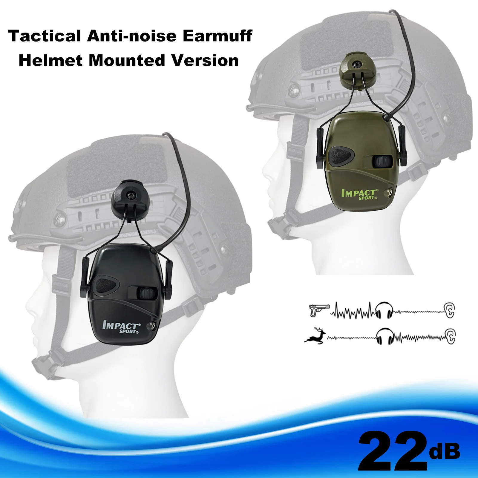 Professional Tactical Electronic Shooting Earmuff Outdoor Hunting Sports Anti-noise Headset Sound Amplification Headphone electronic earmuffs tactical headset