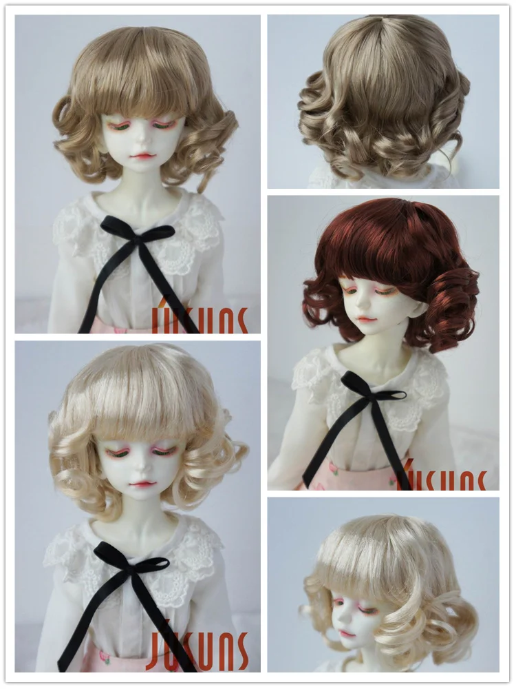 

JD164 1/12 1/8 Fashion BJD Synthetic Mohair Wigs Size 3-4Inch 4-5Inch 5-6Inch Fashion Doll Hair Free Shipping Doll Accessories