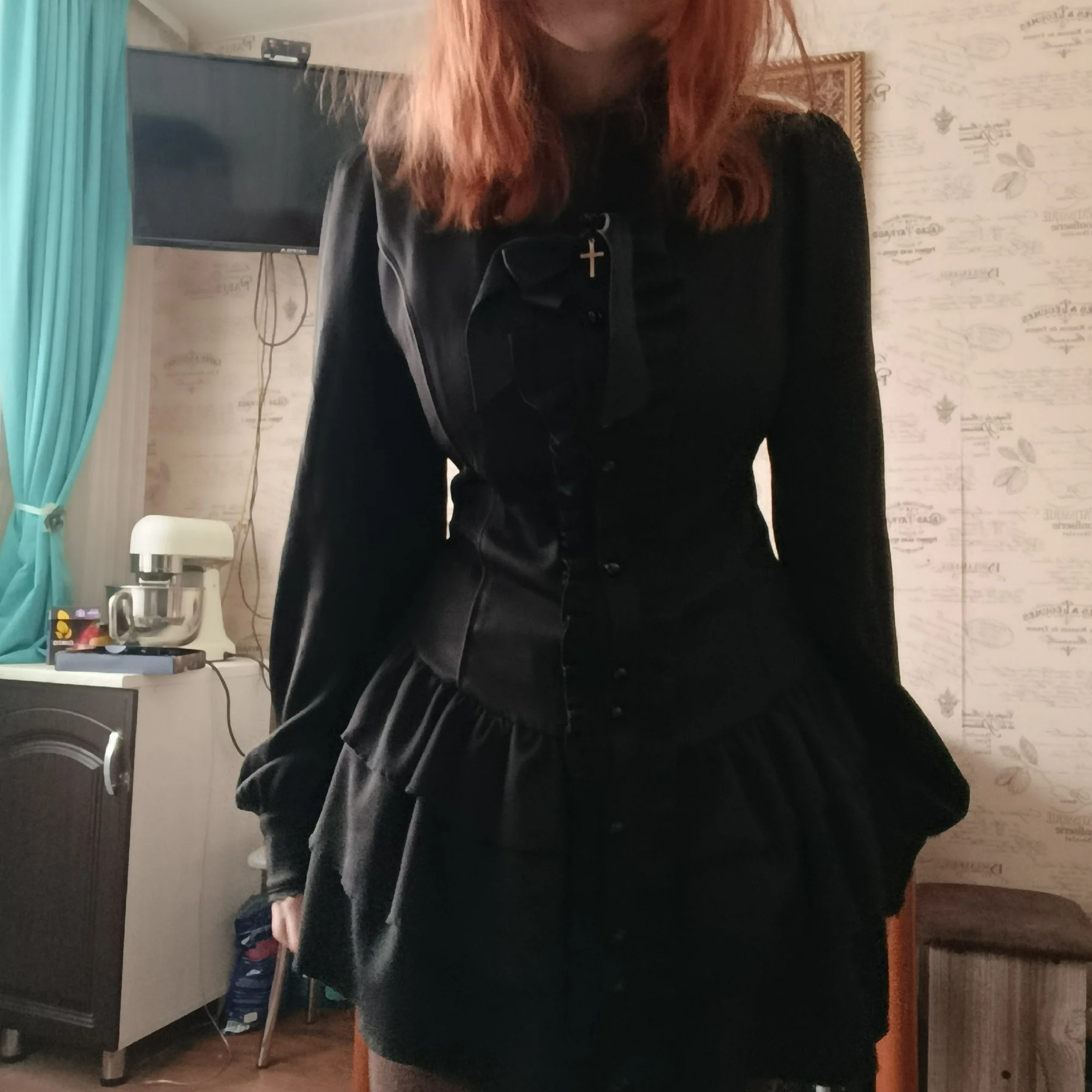Black Laced Short Dress - Gothic Aesthetic photo review