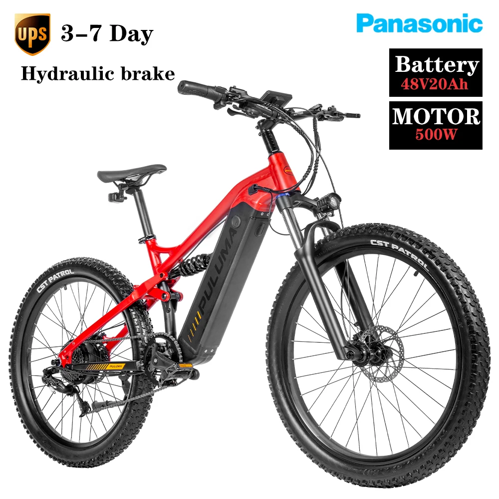 Puluma Electric Bike 48V 1000W 27.5-In Batteria Panasonic 48V 20Ah Smart Elettrica Con Assistenza Alla Pedalata Freni A Disco Idraulici
