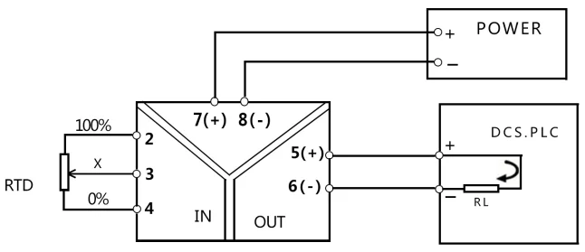 Potentiometer Isolation Displacement Signal Conditioner Resistance Signal Transm