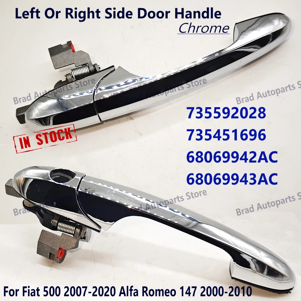 TRQ 2012 Fiat 500 Front Passenger Side Exterior Door Handle DHA34448