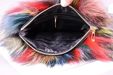  New Fashion Design Cheap Handbag Real Genuine Natural Fox Patchwork Women Fur Bag 