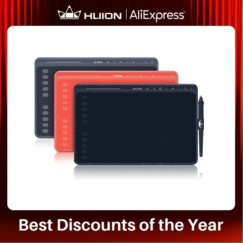 Huion-デジタル描画用のhs611グラフィックタブレット,266pps,PC