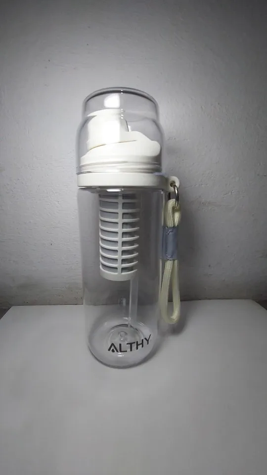 ALTHY Alkaline Water Filter Bottle, Up to PH 9.5, Added Minerals & Electrolytes, Composite Alkalize & Filtration System,BPA Free photo review