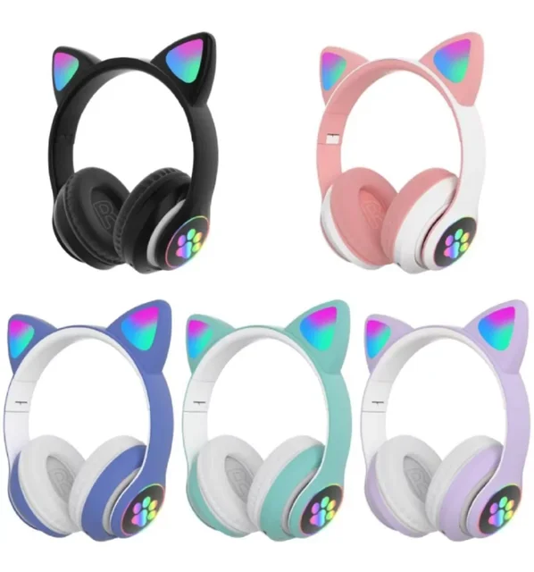Fone de ouvido com Led Headphone com bluetooth 5.0 1
