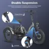 FAFREES F20 Mate Folding Electric Cargo Tricycle 500W 48V 21Ah 20*3.0 Fat Tire Three Wheels Electric Bicycles Full Suspension 5
