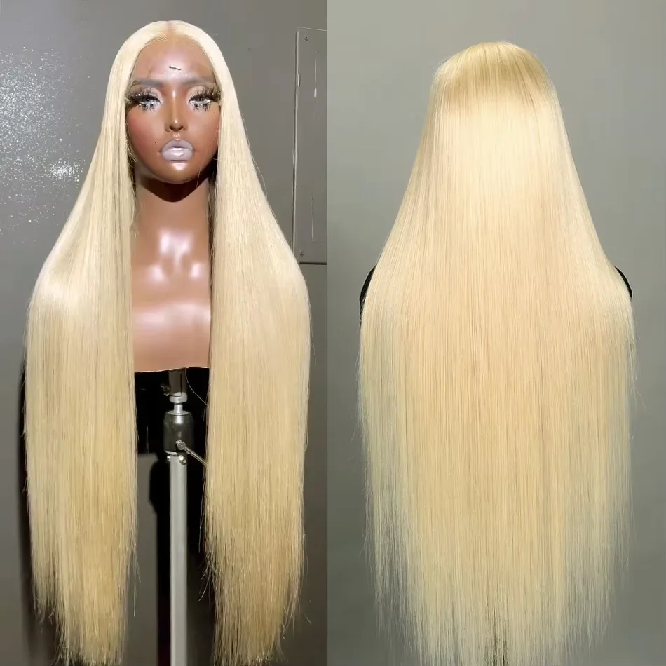 Honey Blonde 613 HD 200% 13X6 Straight Lace Front Human Hair Wigs 40 Inches 13X4 Lace Frontal Wigs