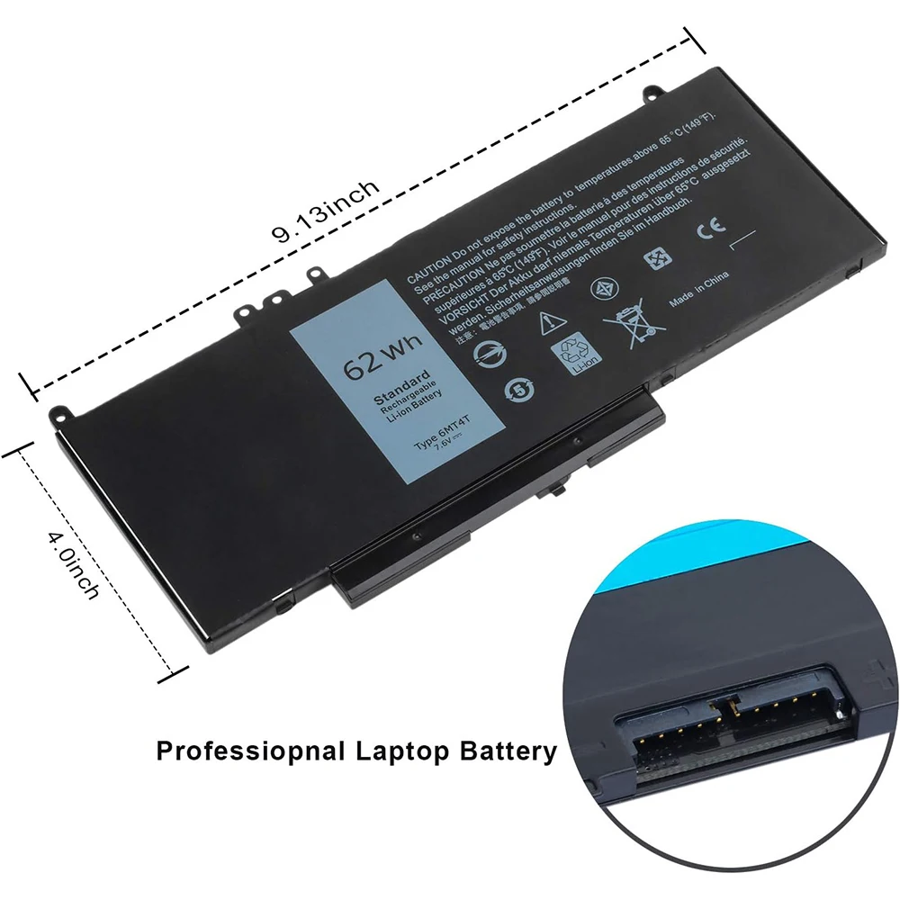 Фото Аккумулятор 6MT 4T для ноутбука Dell латиtude14 5470 E5470 15 5570 E5570 Precision 15 3510 M3510 Series TXF9M 7V69Y 79VRK 07V69Y №4