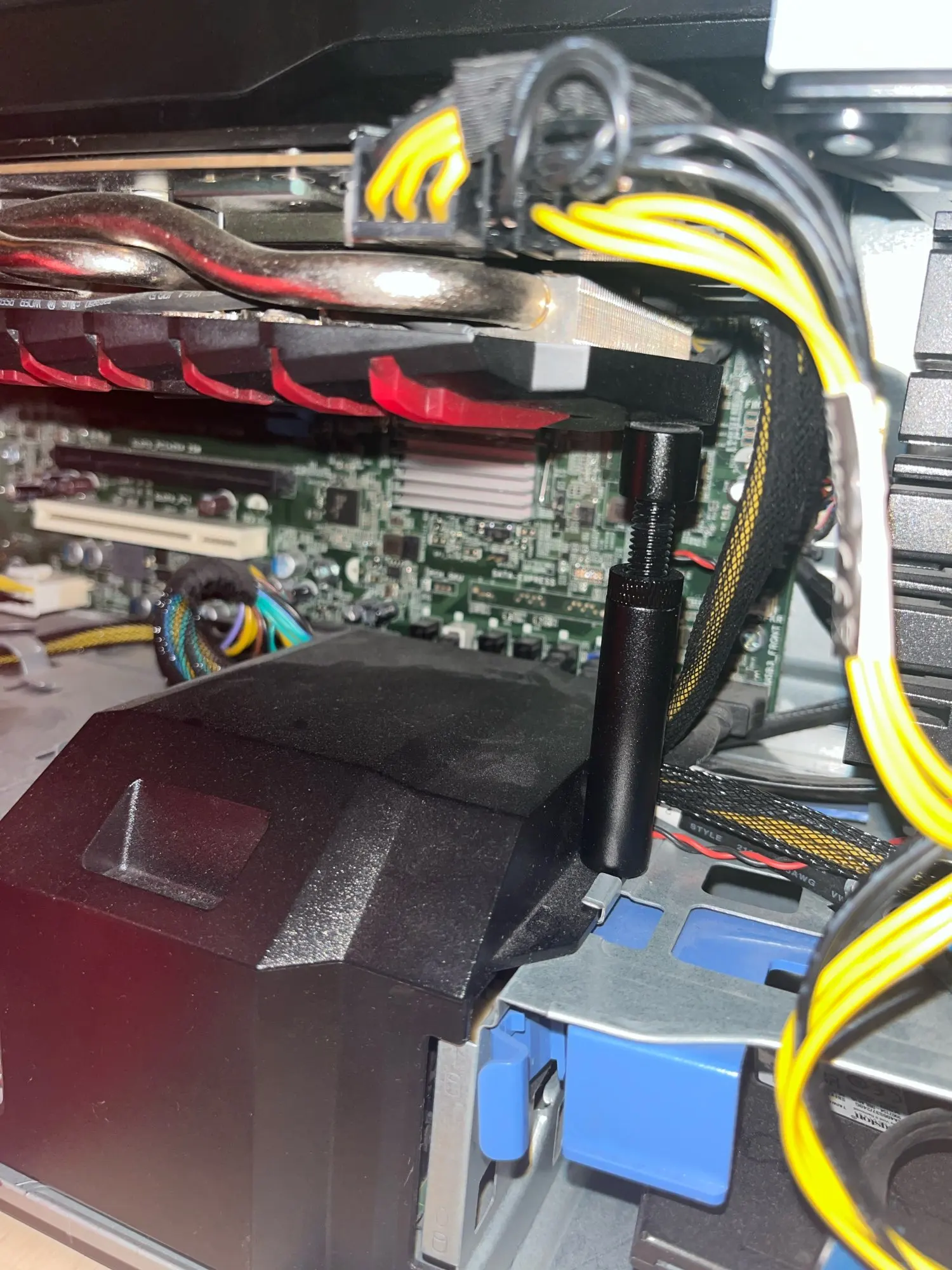 Aluminum GPU Holder Vertical Telescopic Rotating Stand Magnetic Bracket Video Card Holder Graphics Card Bracket Support 27-120mm photo review