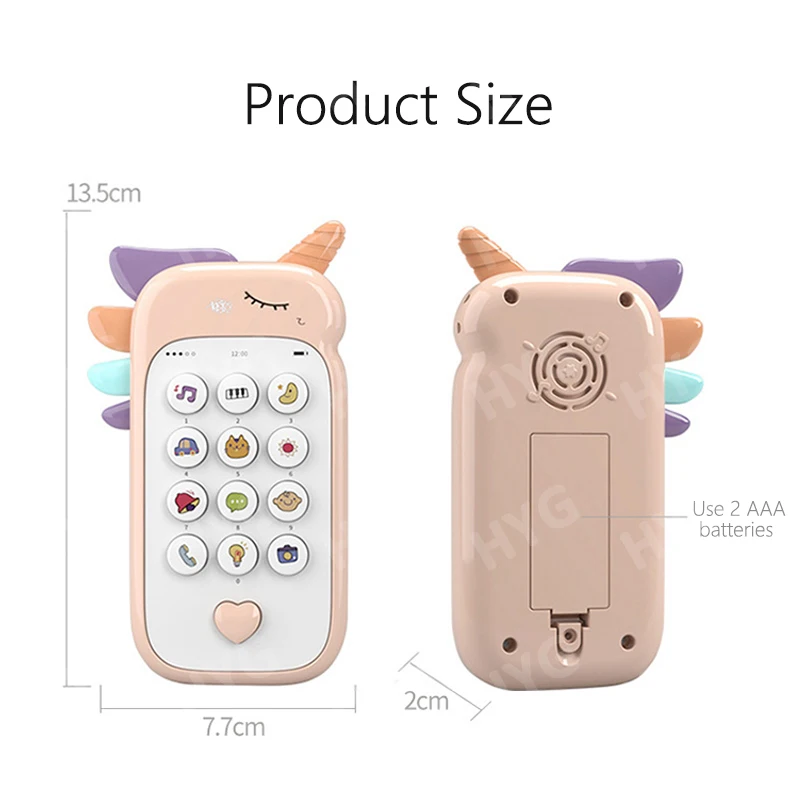 Early Education Toys Baby Phone Toys Cute Telephone Teether Musical Voice Toy Early Educational Learning Machine Electronic Children Cellphone Gifts