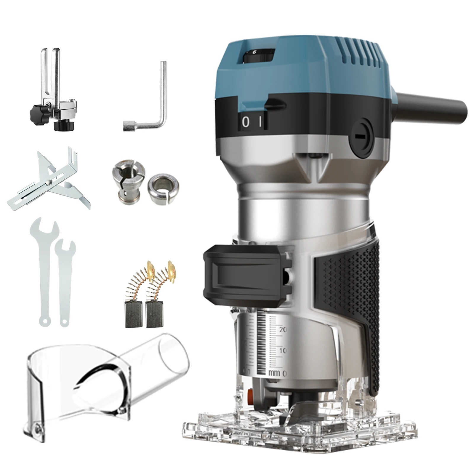 33000RPM Holzrollenmaschine Holzbearbeitung Elektrischer Trimmer Holzschnitzerei Fräsen Schneidwerkzeug Zimmermannsset – Detail 9