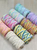 3MM Variegated Macrame Cord 3 strand cotton cord 90yards a Full Roll for Wall hanging decoration & Doorbell Making 1