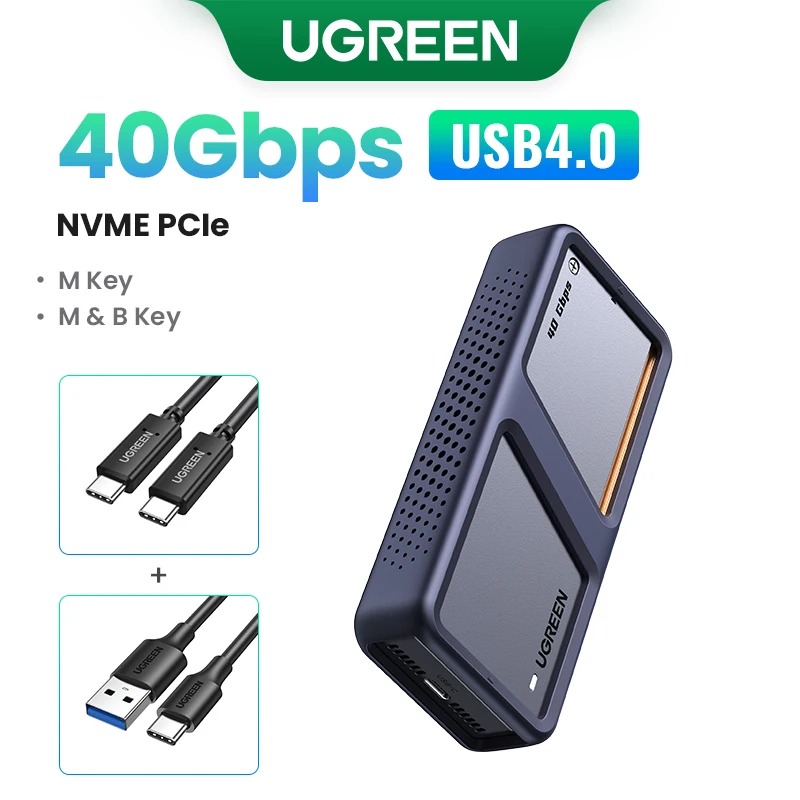 UGREEN 40Gbps NVMe SSD Case SSD Enclosure M.2 to USB4.0 Adapter