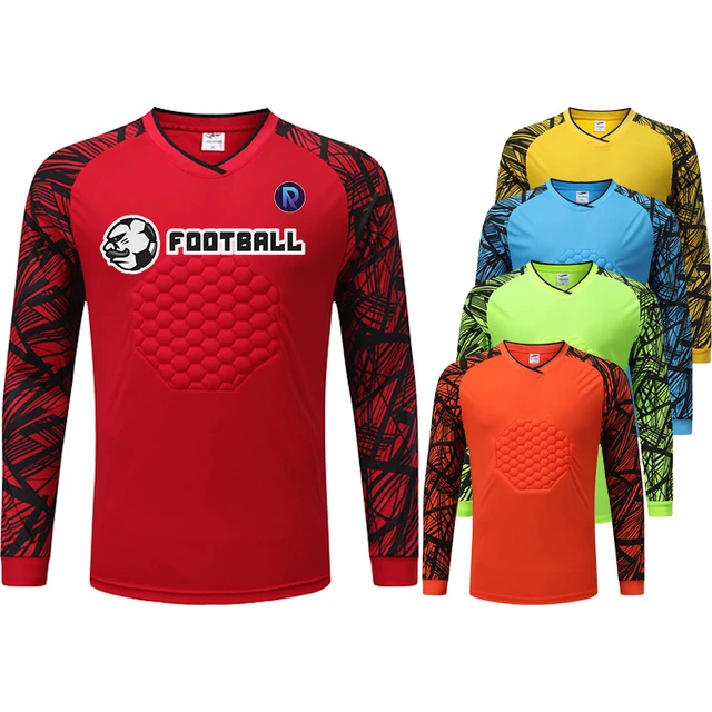 New Arrival Adult Soccer Goalkeeper Shirt Protective Sponge Long Sleeve  Training Goalkeeper Jersey Football Shirt High Quality - Soccer Jerseys -  AliExpress