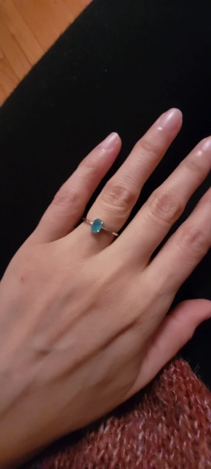 Silver tourmaline ring