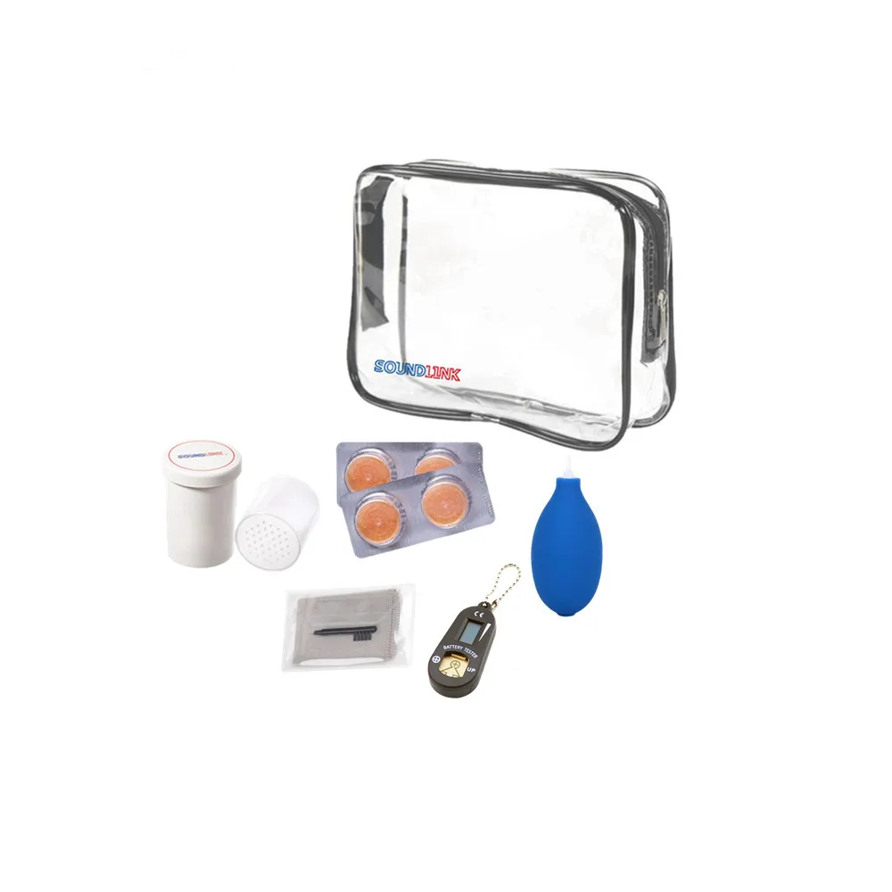 

Hearing Aid Drying Kit Drying Drying Pallet Drying Jar Battery Tester Cleaning Brush Air Blower Cleaning Cloth with PVC Bag