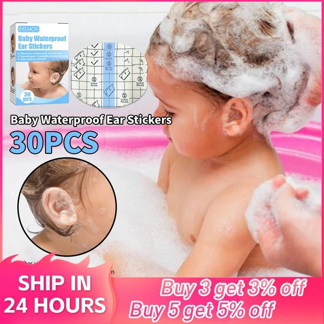 Protector de oreja de plástico impermeable para bebés, niños y adultos,  pegatinas desechables para los oídos, cubierta de natación, pasta  transparente para los oídos de enfermería, 20 Uds. - AliExpress