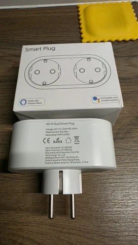 Tuya Wifi Smart Dual Plug Socket Eu 16A 20A 2 in 1 Function with Power Monitor Voice Control Smart Life Works with Alexa Google photo review