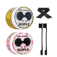 Goiple Edge Control Wax for Women Strong Hold Non-greasy Edge Smoother Gel with Brush Silky Satin Edge Laying Scarf for Lace Wig 1