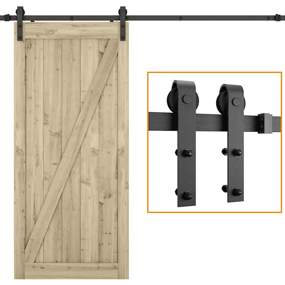Sliding Door Roller Sliding Door Pulley Hardware Wood Barn Door Hanging Rail Home Sliding Door Barn Track Hardware