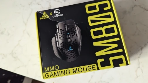 SOLAKAKA SM809 Wired RGB Gaming Mouse 22800 DPI MMO photo review