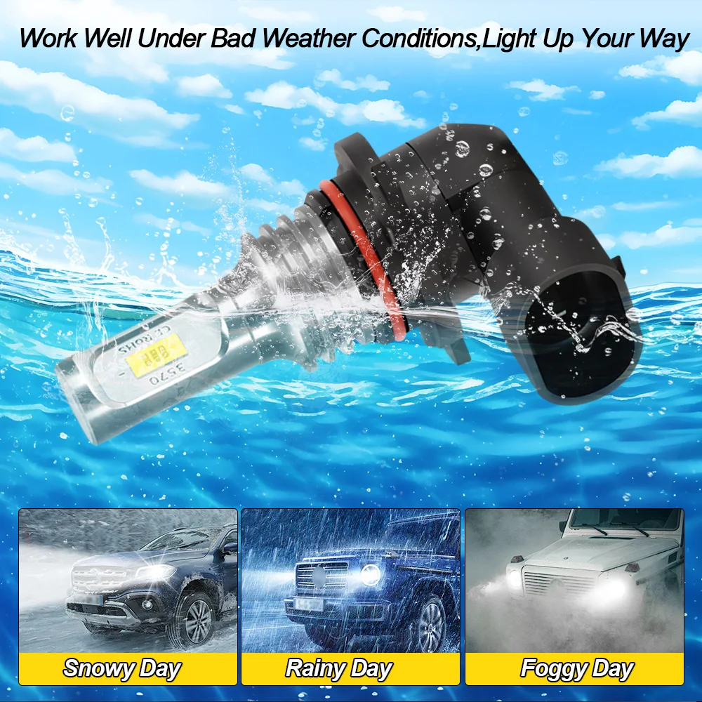 2x Led 안개등 6000K 자동차 전면 안개등 전구 시트 이비자 4 Mk4 (6J5, 6P1) 2008.03 2009 2010 2011 2012 플러그 앤 플레이 교체