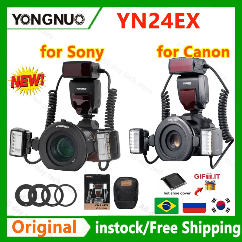 Yongnuo Yn24ex Yn24 Ex Ettl Twin Lite Macro Flash Ring Speedlite For