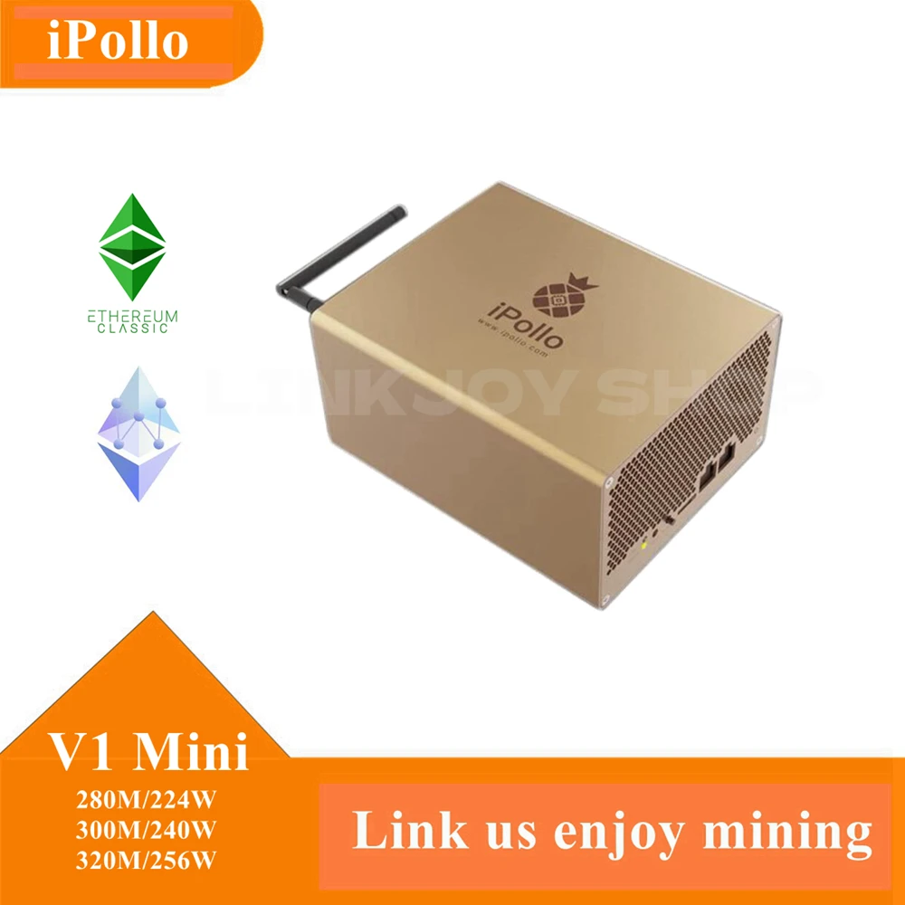 

6G Eth Miner Ipollo V Mini 320MH/S ±10% 224W Asic Ethereum Mining Machine Ipollo VI V Mini Home Miner