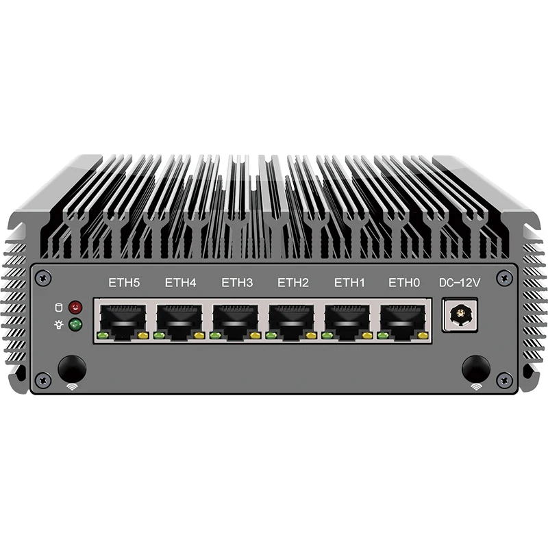 CWWK J6412/J6413 six network ports i226 2.5G soft routing mini host 12th generation low-power fanless industrial computer. 3