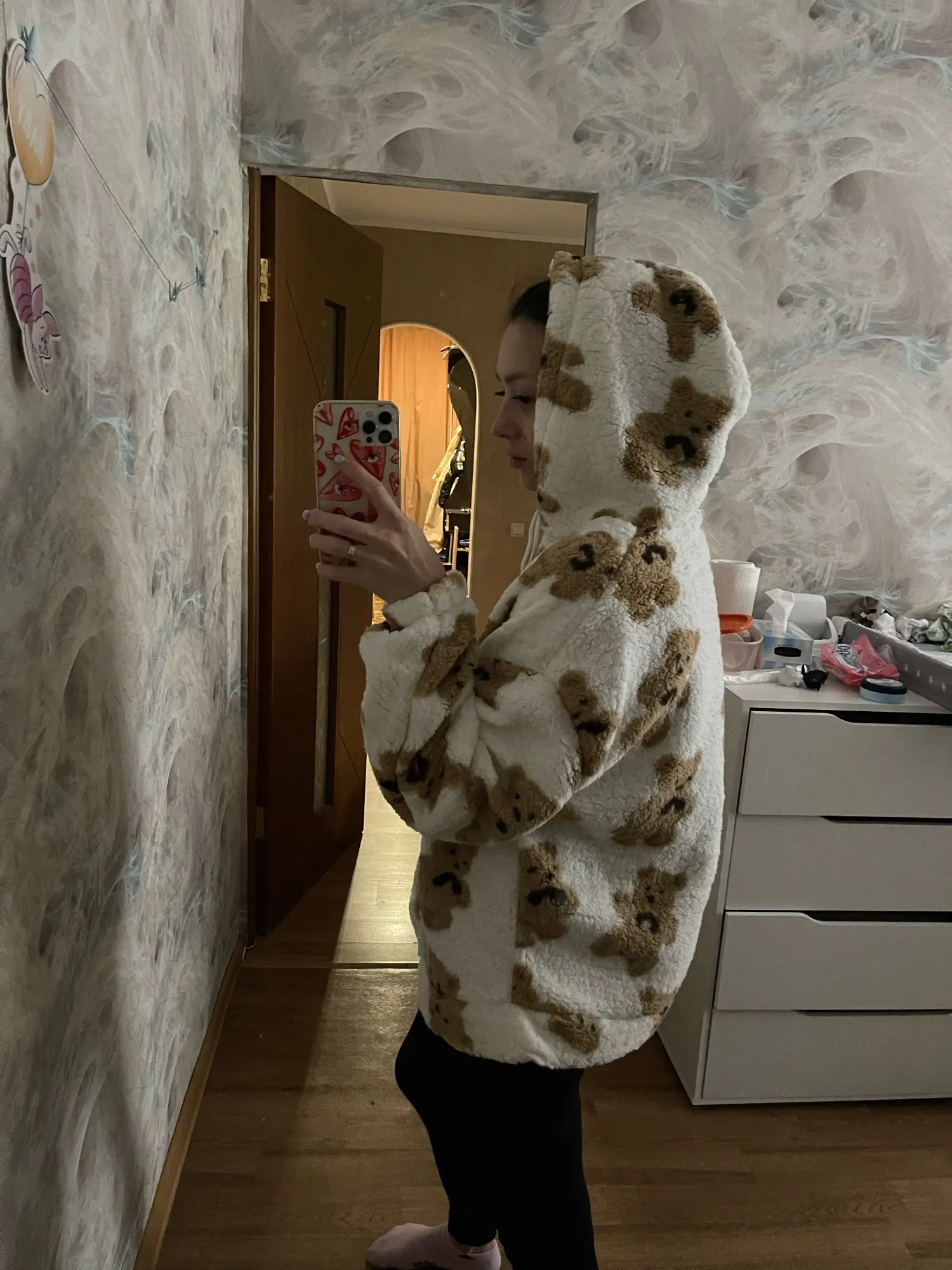 Furry Heart Bear Sweatshirt