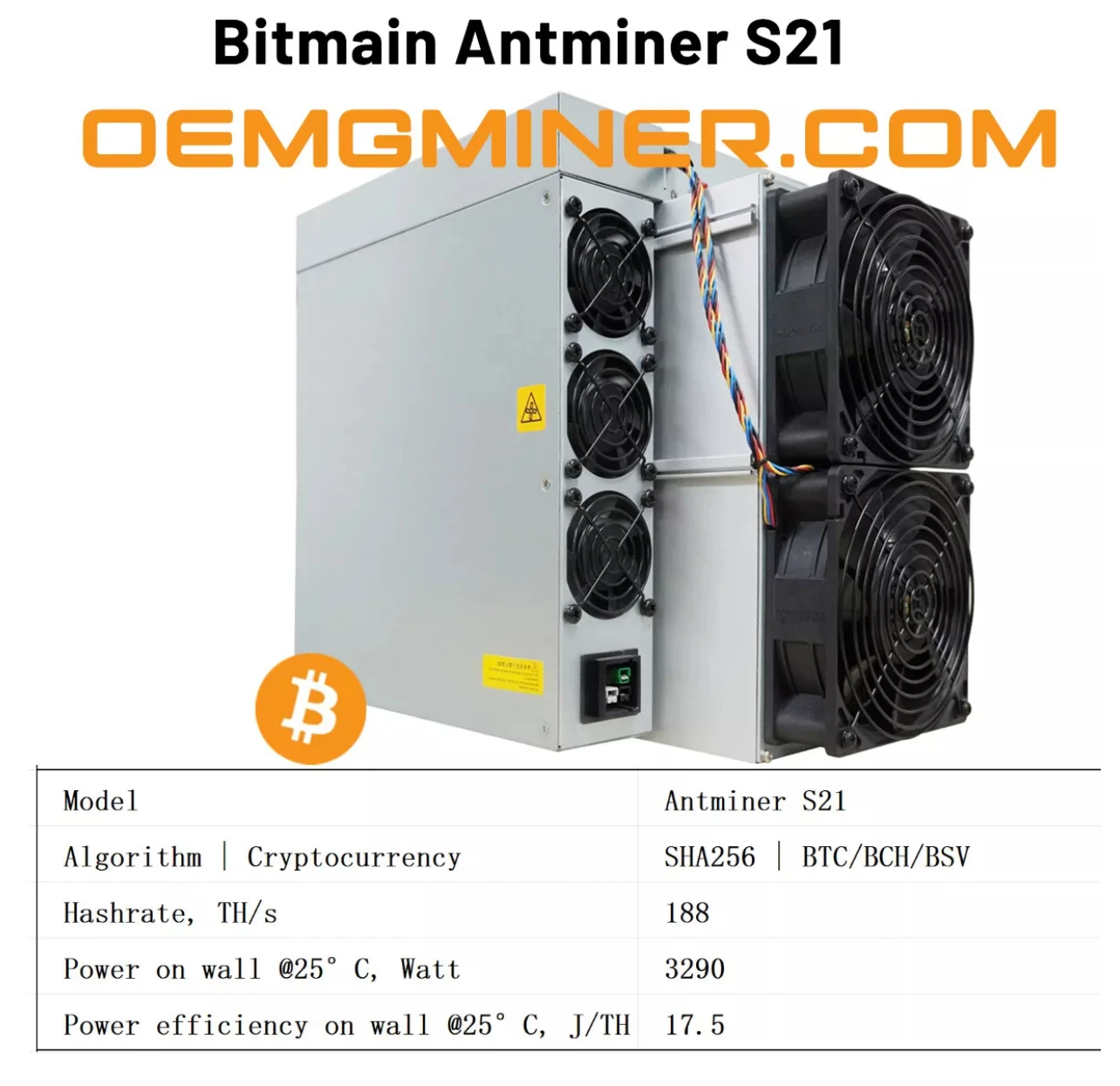 

Купите 3 получите 2 бесплатно Bitmain Antminer S21 200T 3500 Вт для биткойнов, асик-Майнер