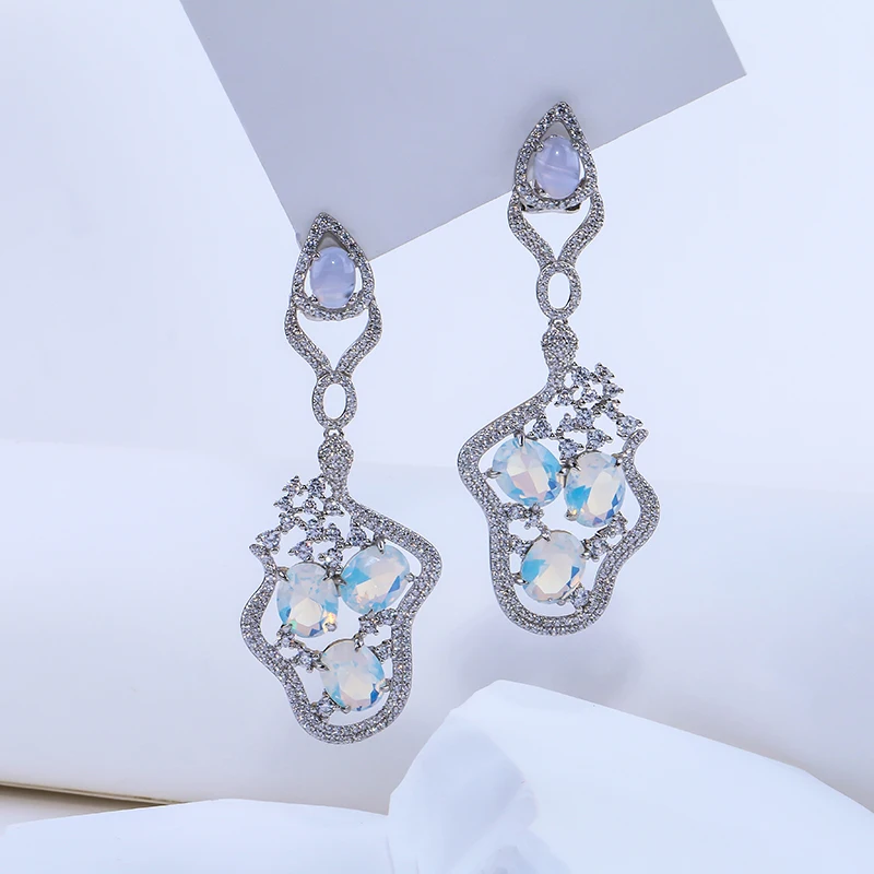 

Женские серьги из серебра 925 пробы, с натуральным камнем