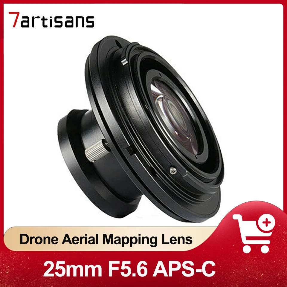 

7artisans 25mm F5.6 Drone Aerial Photography 3D Mapping Lens APS-C Manual Fixed Camera Lens Suitable for Sony E Mount