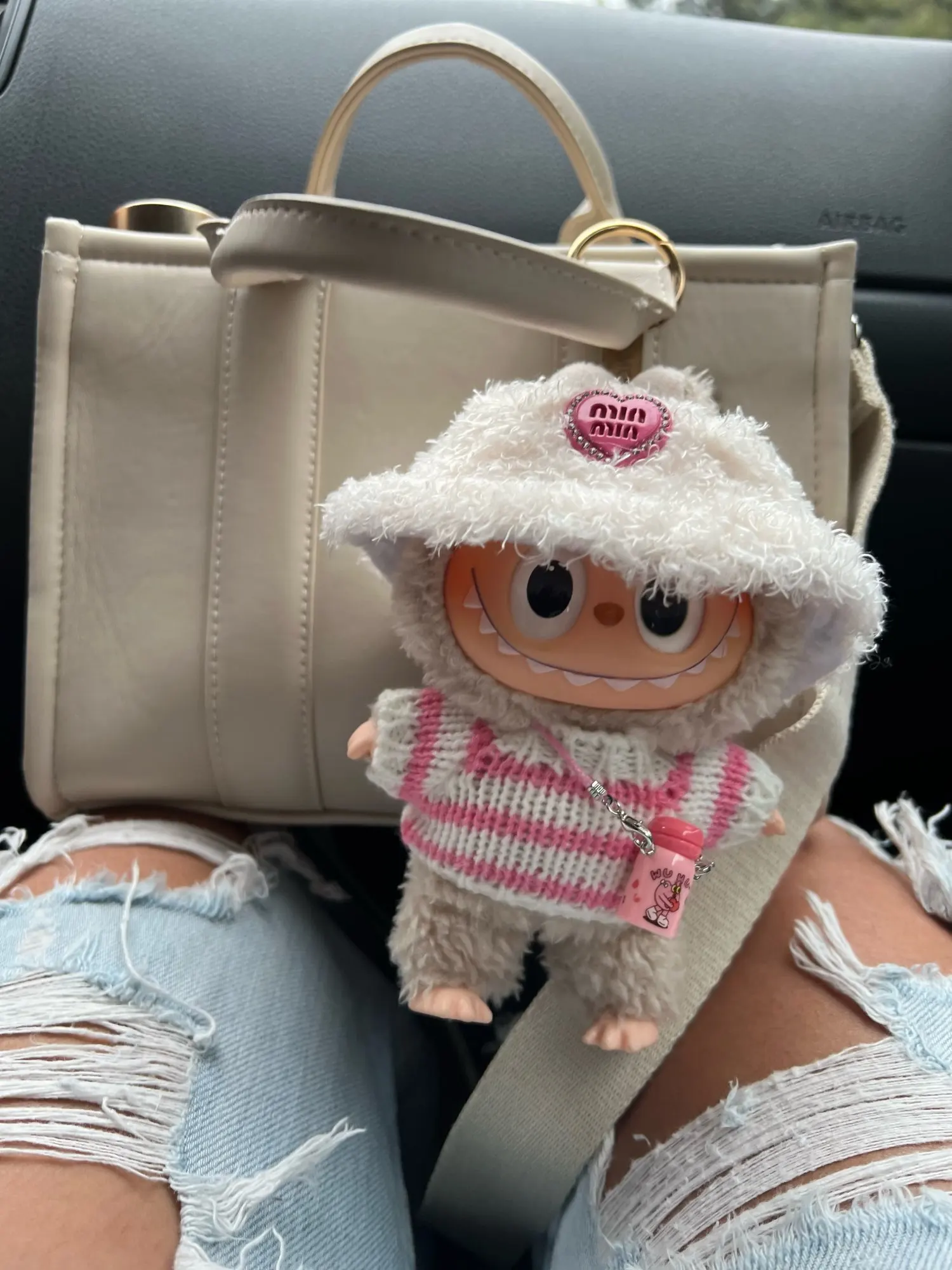 Labubu Doll Clothes: 15/17CM Idol Kpop Style Mini Plush Overalls Set photo review