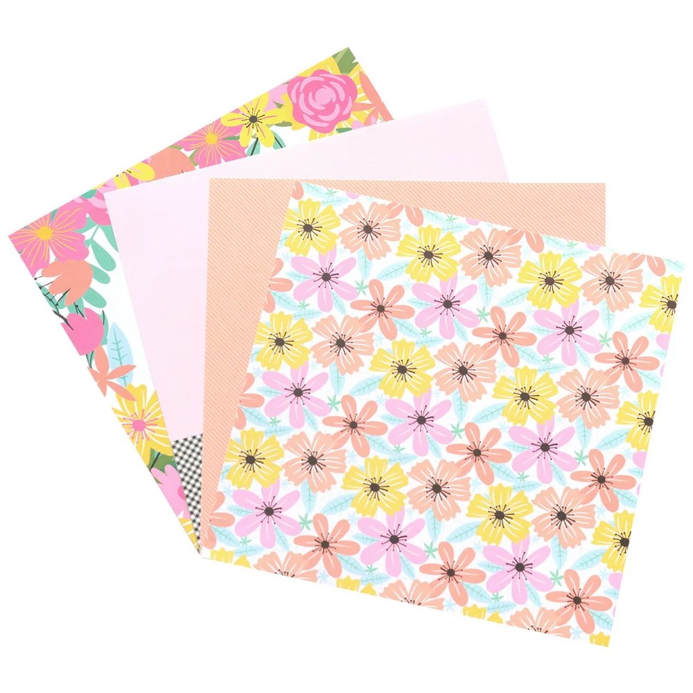 Creative Path 8 Zoll rosa Blumen-Scrapbook-Dekorpapier mit süßem Muster, Journaling-Hintergrundpapier für die Herstellung von Karten – Detail 5