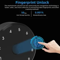RAYKUBE A1 Ultra Tuya BLE Intelligent Electronic Door Lock with Wireless Fingerprint Keypad Lock FPT1 Punch-free installation - Image 5