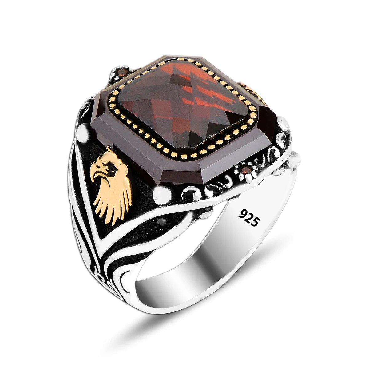 

Unique New Original Trendy Hot Sale Rings Antique Onyx 925 Silver Men Ring Male Boho Vintage Fine Jewelry Luxury Art Design