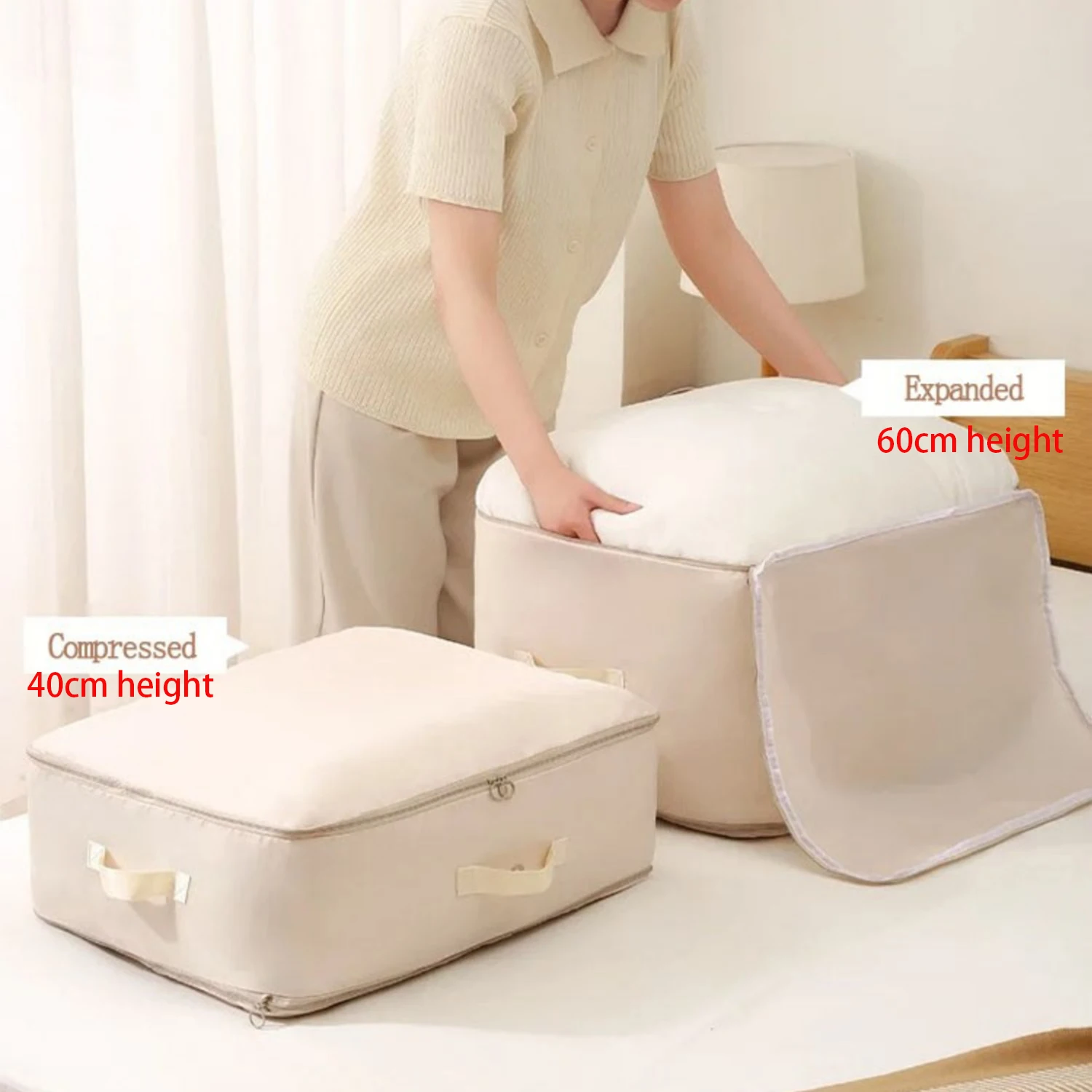 Extra Large Air Compressed Storage Bag Down Jacket Quilt Comforter Compression Pack Clothes Organizer Home Closet Foldable Bag 5