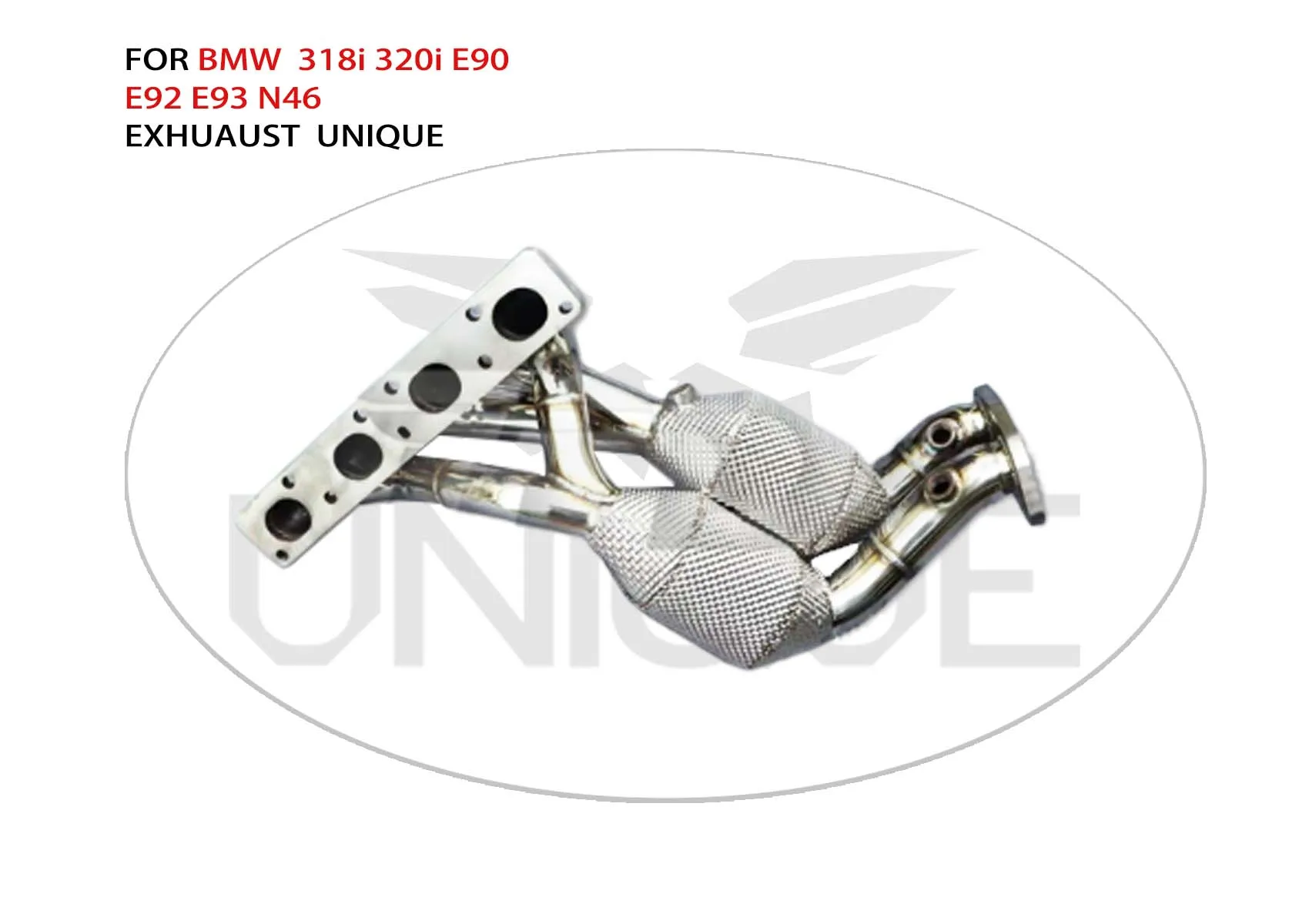 Sistema Di Scarico Unico Downpipe Ad Alte Prestazioni Per Bmw 318I 320I E90 E92 E93 N46 Accessori Per Auto Motore Con Tubo Cat