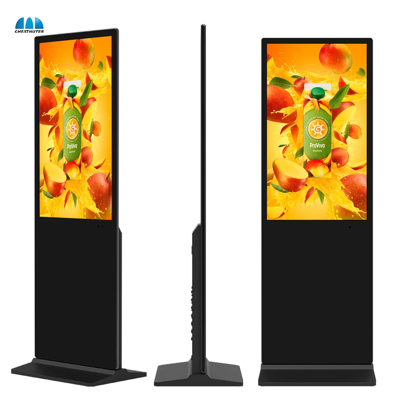 32 43 49 55 65 Inch Indoor LCD Display Touch Screen Kiosk 1920x1080 2k Android Display Floor Standing Digital Signage