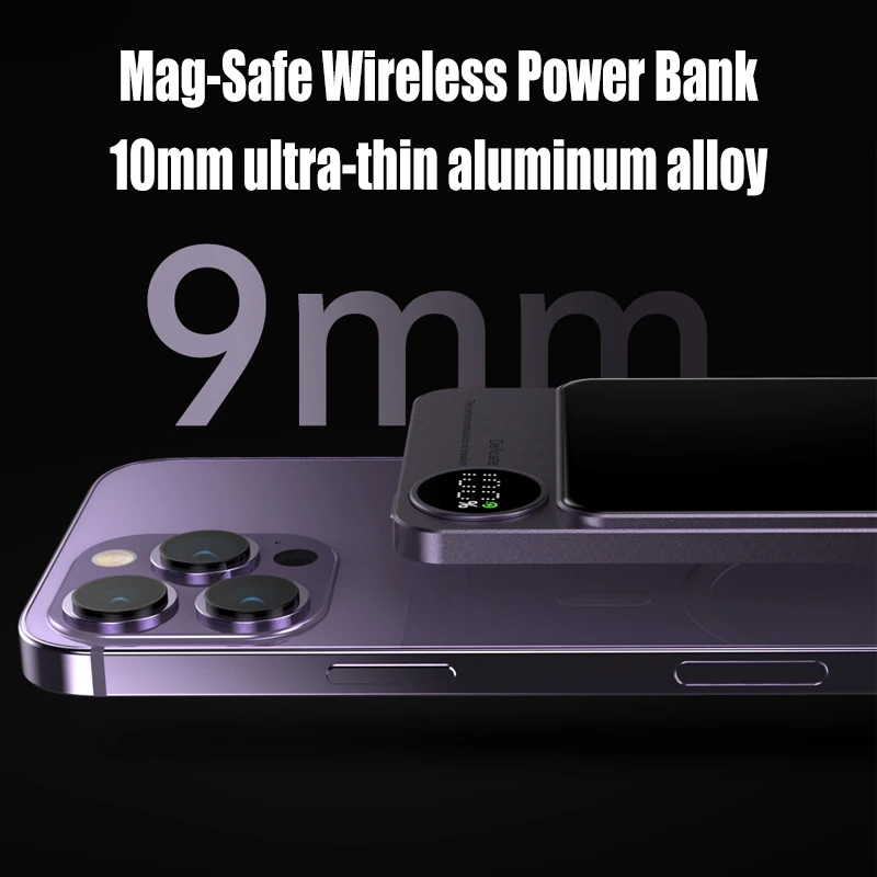 10000mAh Magesafe Powerbank Magnetic Power Bank Wireless Charger Mini  External Spare MacSafe Auxiliary Battery For iphone 15 14 - AliExpress