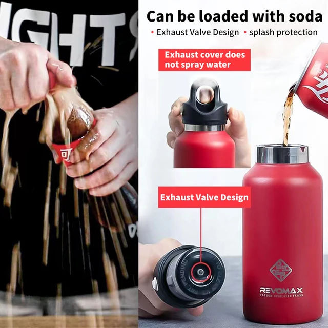 RevoMax 350/500/750/1000ml Double Wall Stainles Steel Water Bottle Thermos Bottle Keep Hot and Cold Insulated Vacuum Flask 2