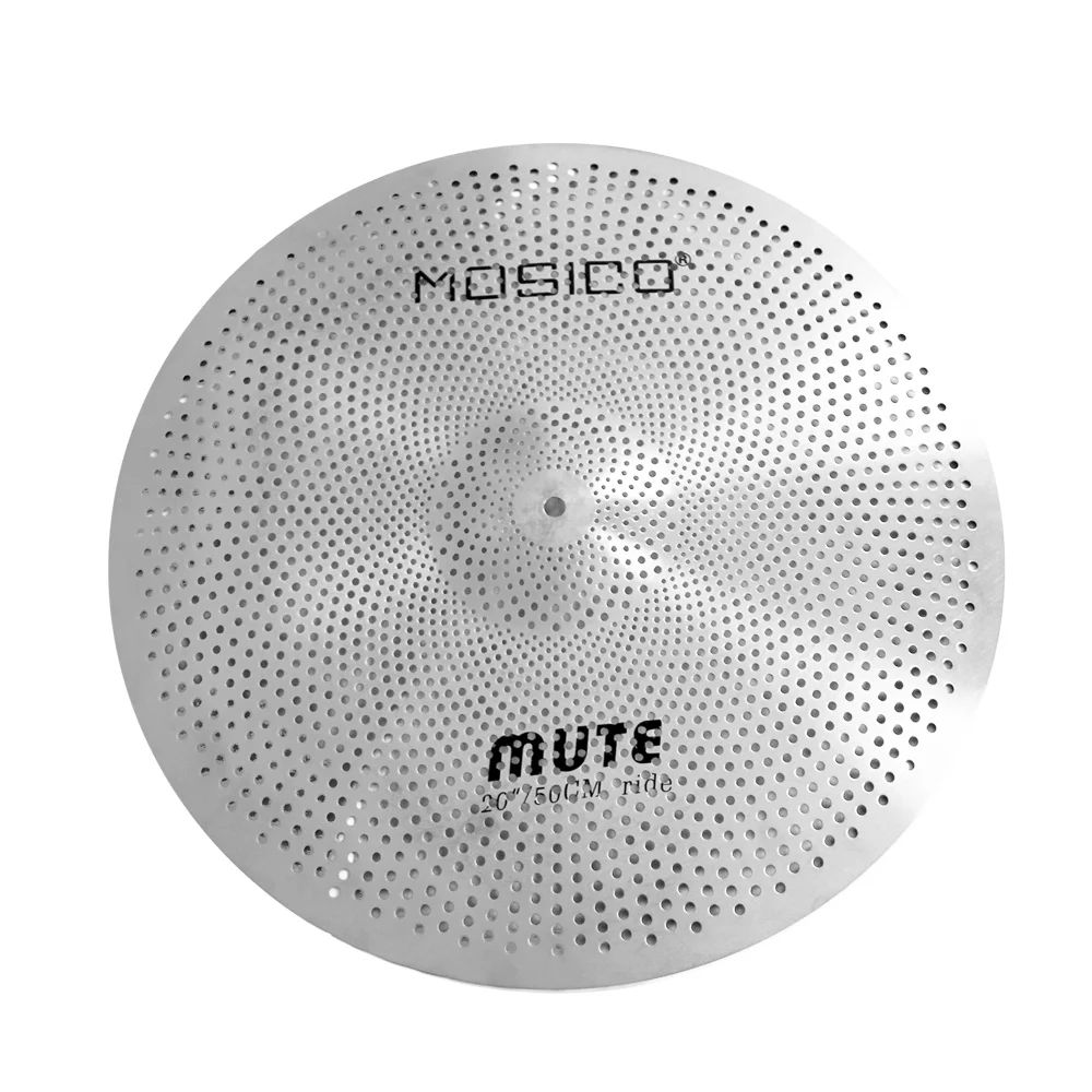 Four Piece Mute Cymbal Set 13"Hi-Hat+16" Crash+20" Ride+Bag for Jazz Drum Set